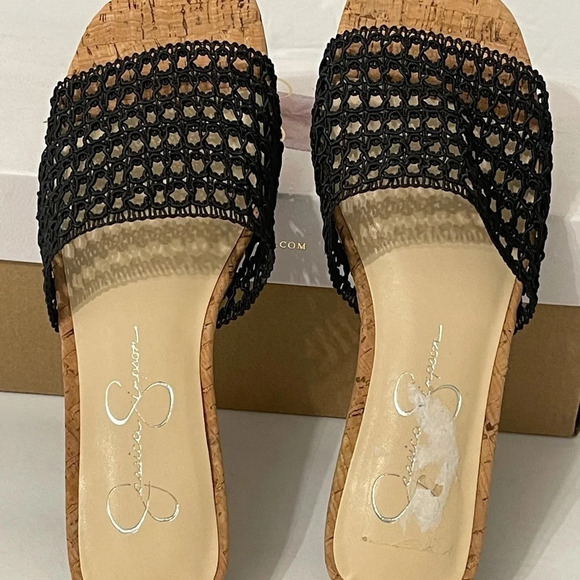 Jessica Simpson Stretch Crochet Slide Sandals size 5.5 - Picture 9 of 12